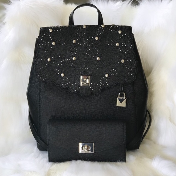 Michael Kors Handbags - Michael Kors Cassie Black Backpack/bag with Wallet